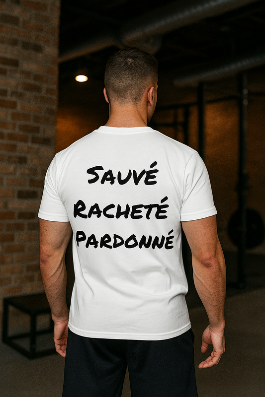 «Sauvé , racheté, pardonné»