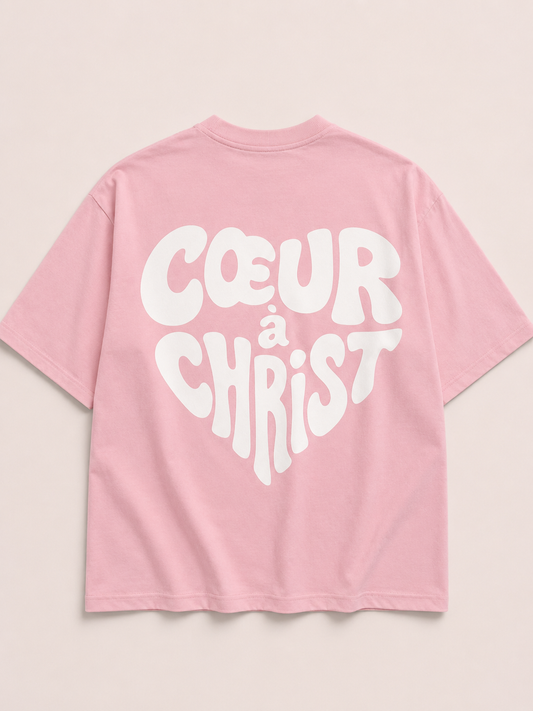 T-shirt “Cœur à Christ” Rose